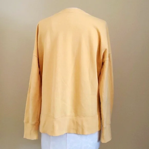 Time and Tru Crewneck Butter Yellow Sweatshirt - Picture 5 of 7